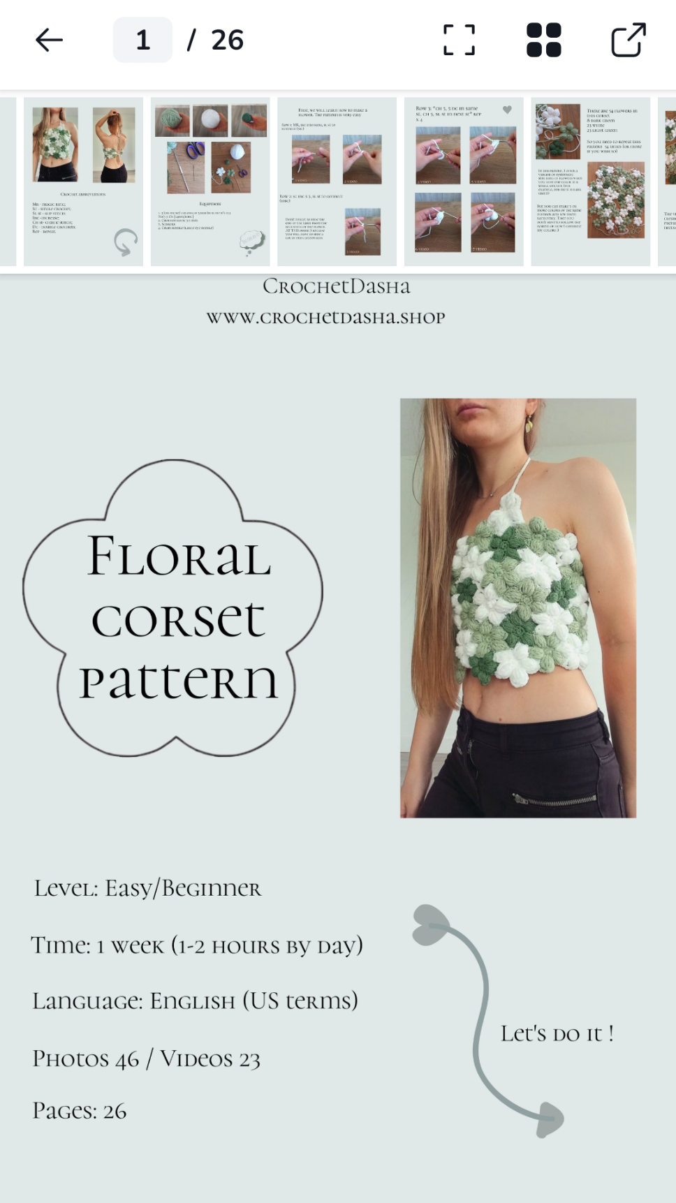 Floral corset pattern