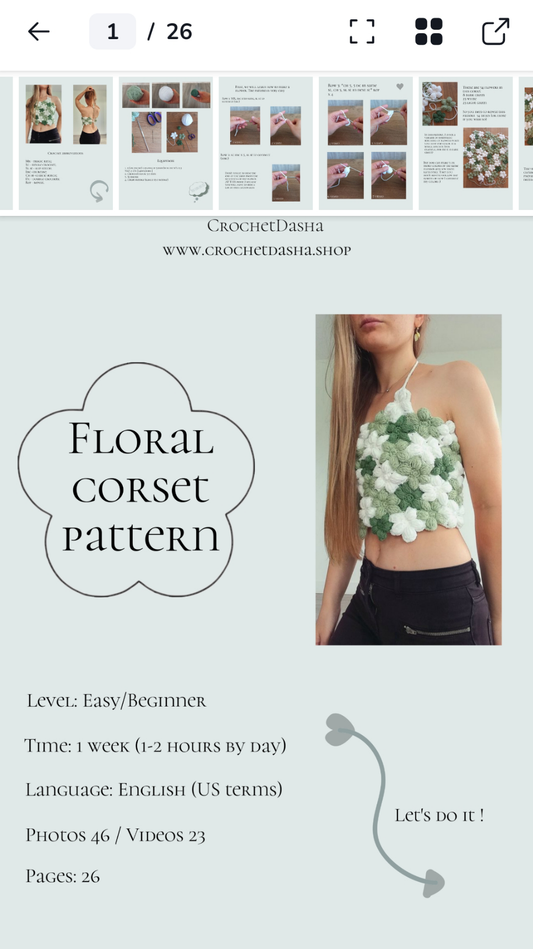 Floral corset pattern