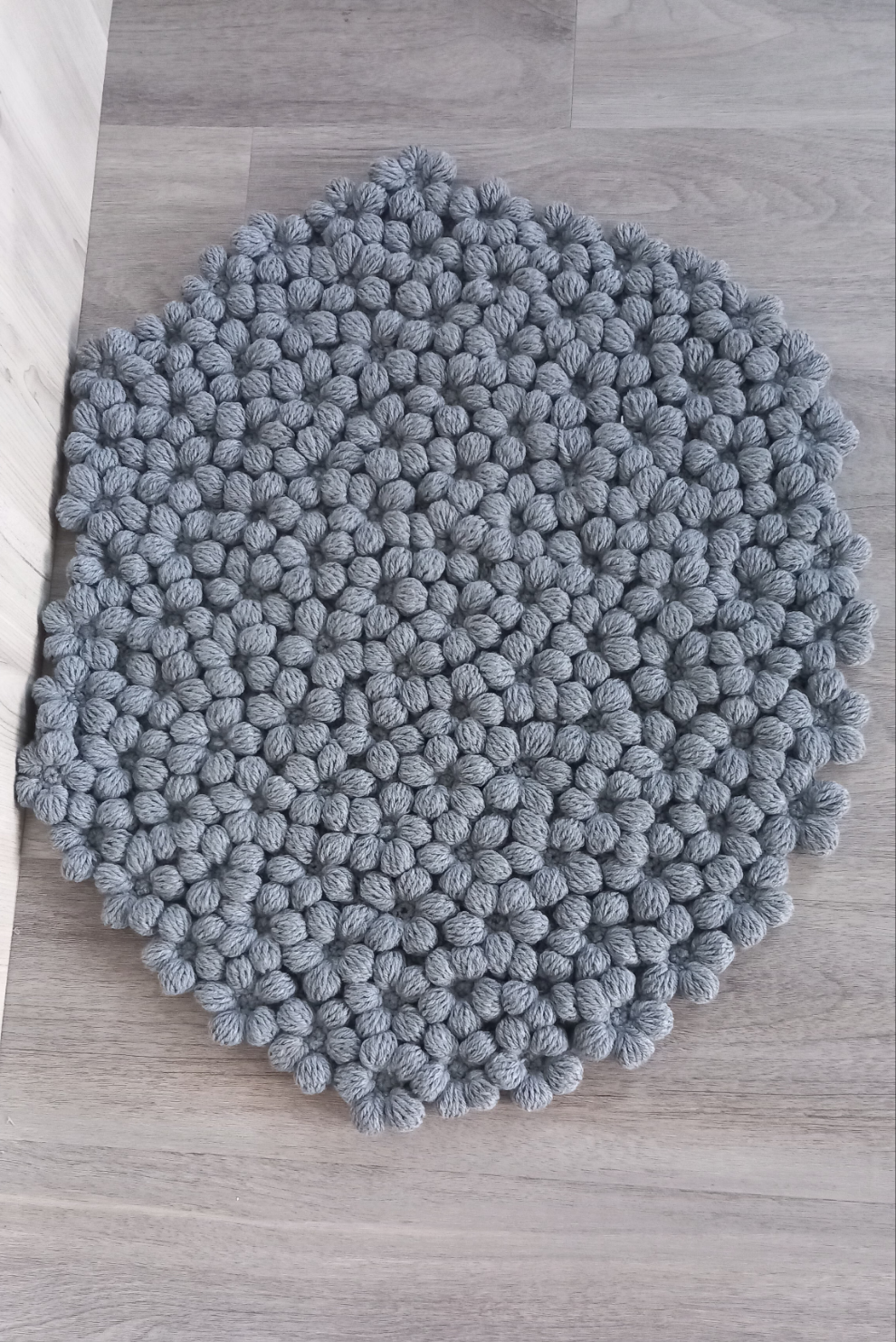 Gray floral rug