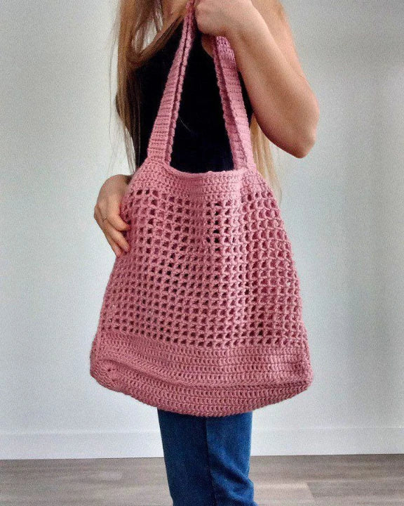 Rose crocheted bag