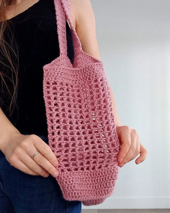 Rose crocheted bag