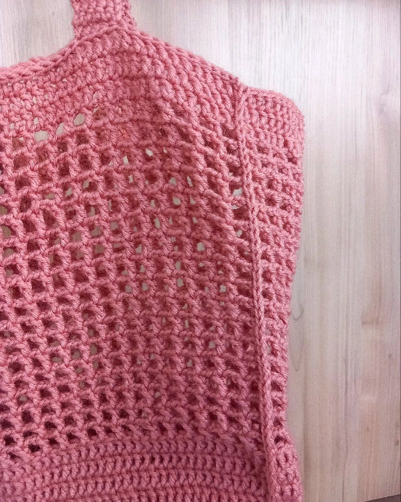 Rose crocheted bag